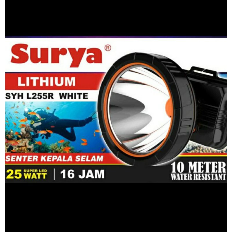 Senter Kepala Led Surya SYH L255R 25W / Senter Kepala Selam Headlamp Diving