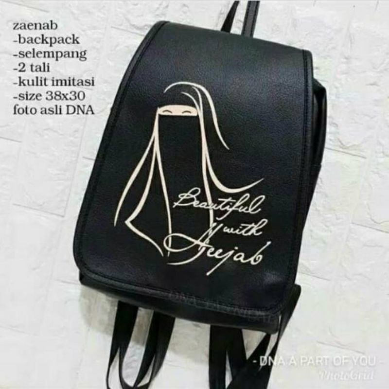 Tas Ransel muslimah-fatimah - Tas ransel ngaji - Tas ransel anak - Tas ransel wanita -Tas trend 2k21