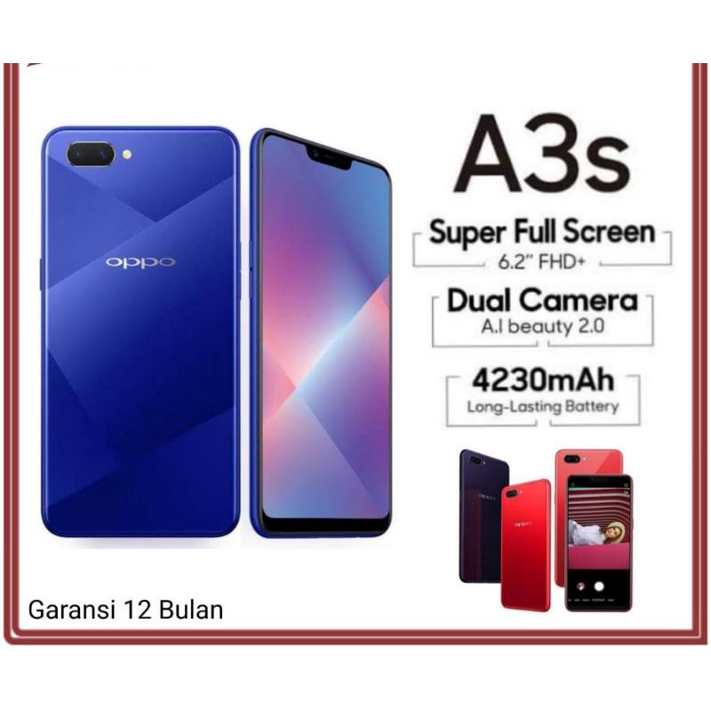 HP OPPO A3S RAM 4/64GB &amp; 6/128 6.2 inches+Kamera HD terpercaya murah Smartphone Android terpercaya Fullset Garansi