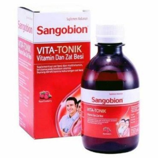 sangobion vita tonik 400ml 400 ml vitatonik syrup syr sirup suplemen tambah darah anemia / botol