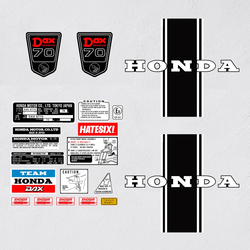 Sticker Decal Honda ST Dax 50 dan ST Dax 70