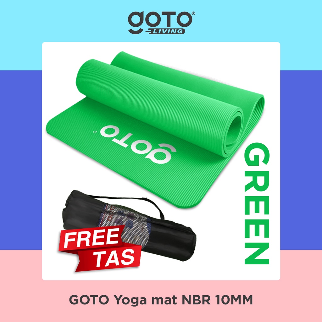 Goto NBR Yoga Mat 10mm Matras Alas Anti Slip Tebal Image 8