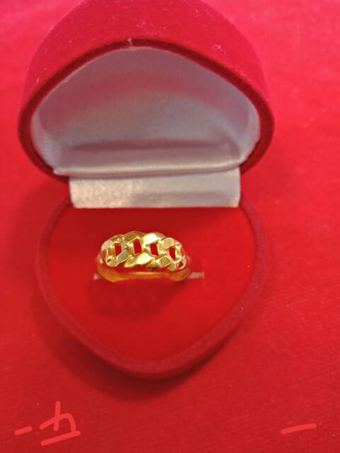 Cincin No 15 anak dan dewasa emas asli kadar 700 70% 22 1 satu gram gold model permata rantai pita selisih cantik