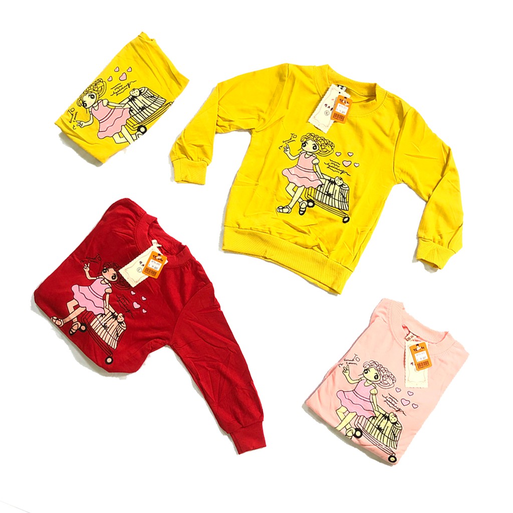 KAOS ANAK CEWEK CREWNECK IMPORT PAKAIAN BAJU ANAK-ANAK JAKET SWEATER ANAK PEREMPUAN MURAH