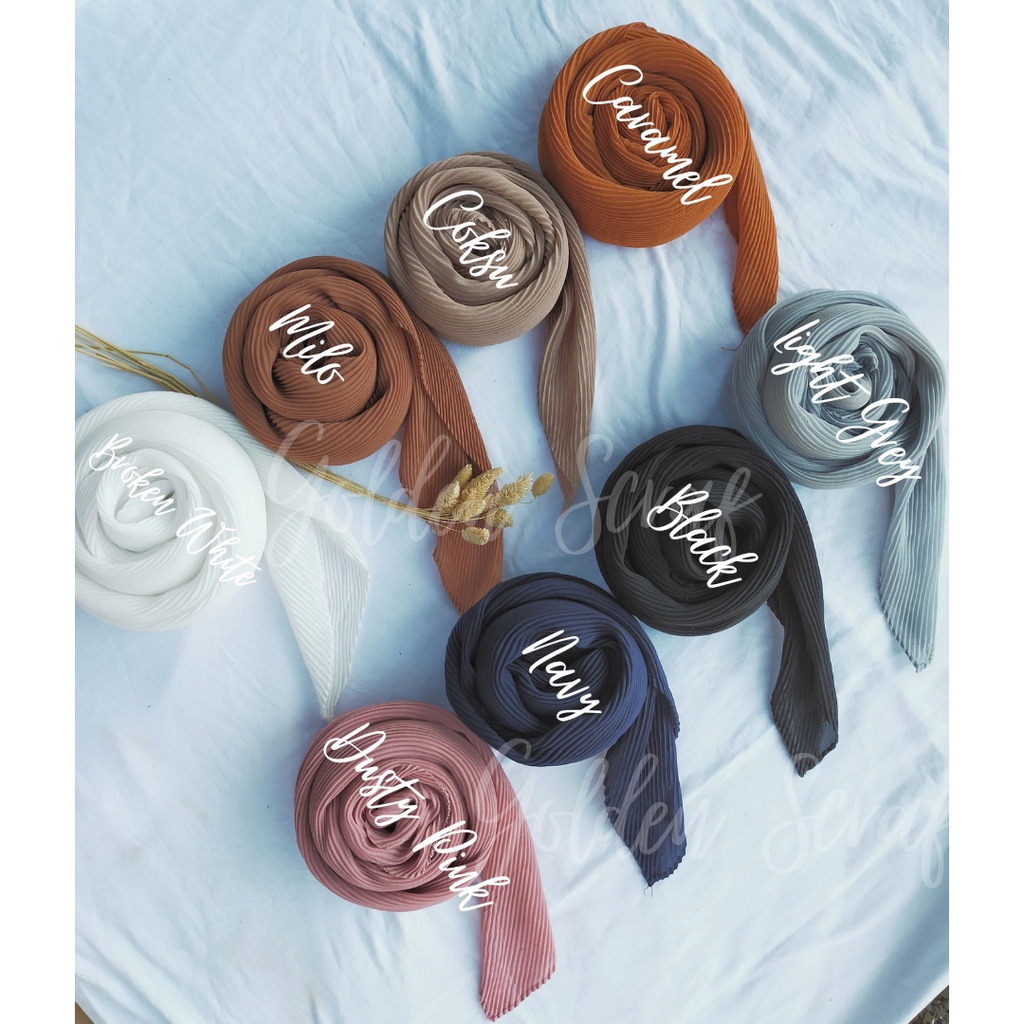 (NEW ARRIVAL) Segiempat Plisket/ Jilbab Plisket Segiempat / BELLA PLISKET  PREMIUM