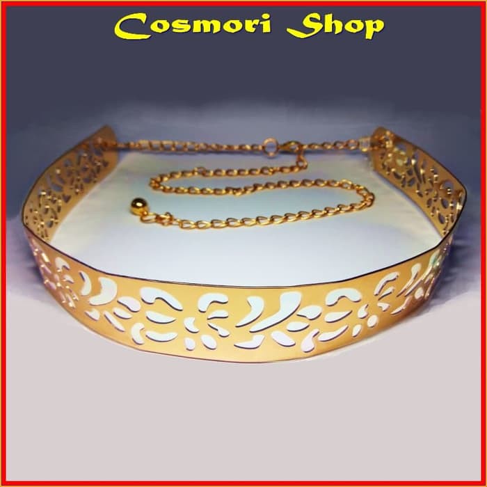 Belt Rantai Plat GOLD Gesper Fashion Ikat Pinggang Wanita Sabuk Obi korea cewek pesta