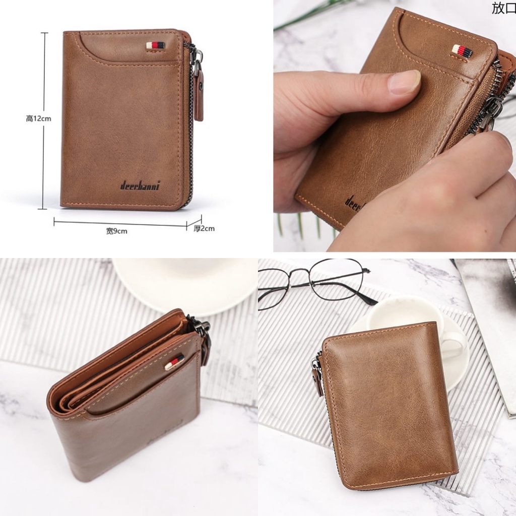 DOMPET IMPORT PREMIUM LIPAT PRIA BISA WANITA KULIT WILLIAM KARTU PENDEK SLOT MINI KECIL MURAH BATAM