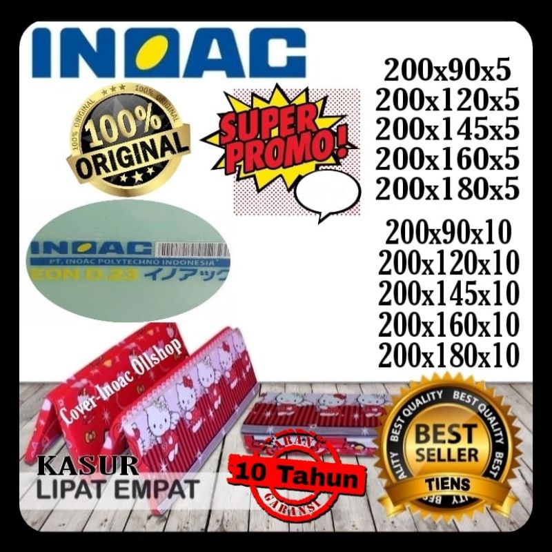 Kasur lipet-lipat 4/Kasur Lantai  INOAC ORIGINAL tebal Busa 5&amp;10cm