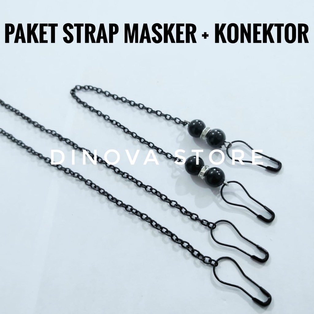 PAKET STRAP MASKER PLUS KONEKTOR/strap mask/tali kalung masker