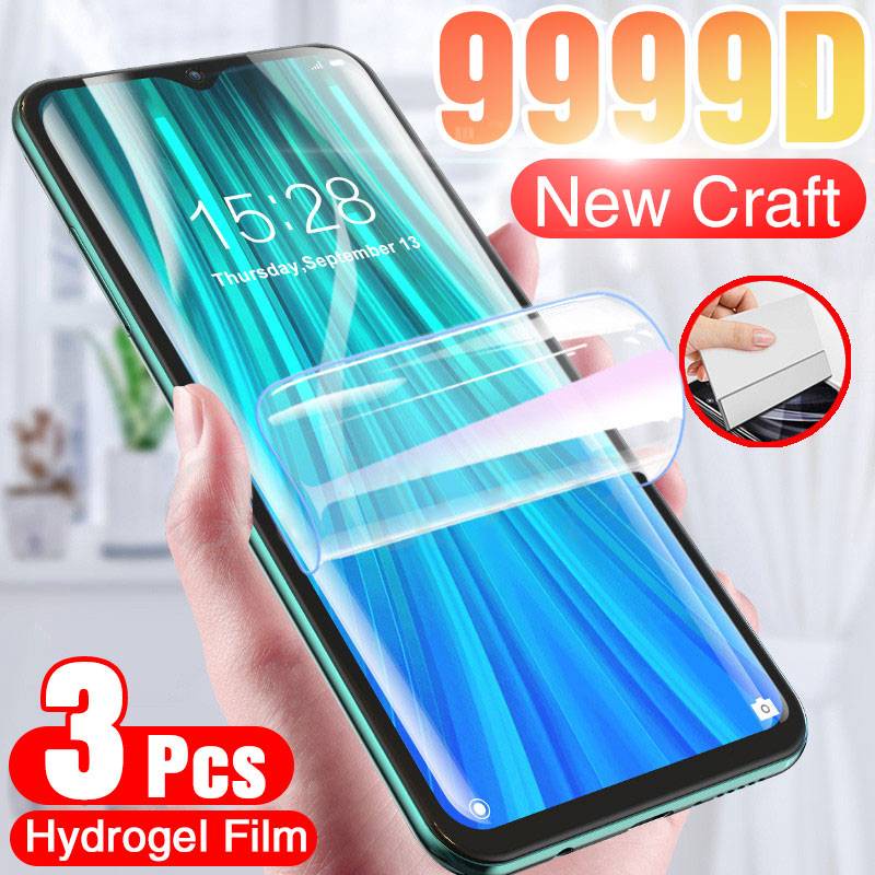 3PCS Screen Protector For Xiaomi Redmi Note 8 8T 7 9 9S Pro Hydrogel Film For MI 11 10 Ultra 9 SE 9T 8 Note 10 Lite Poco X3 nfc