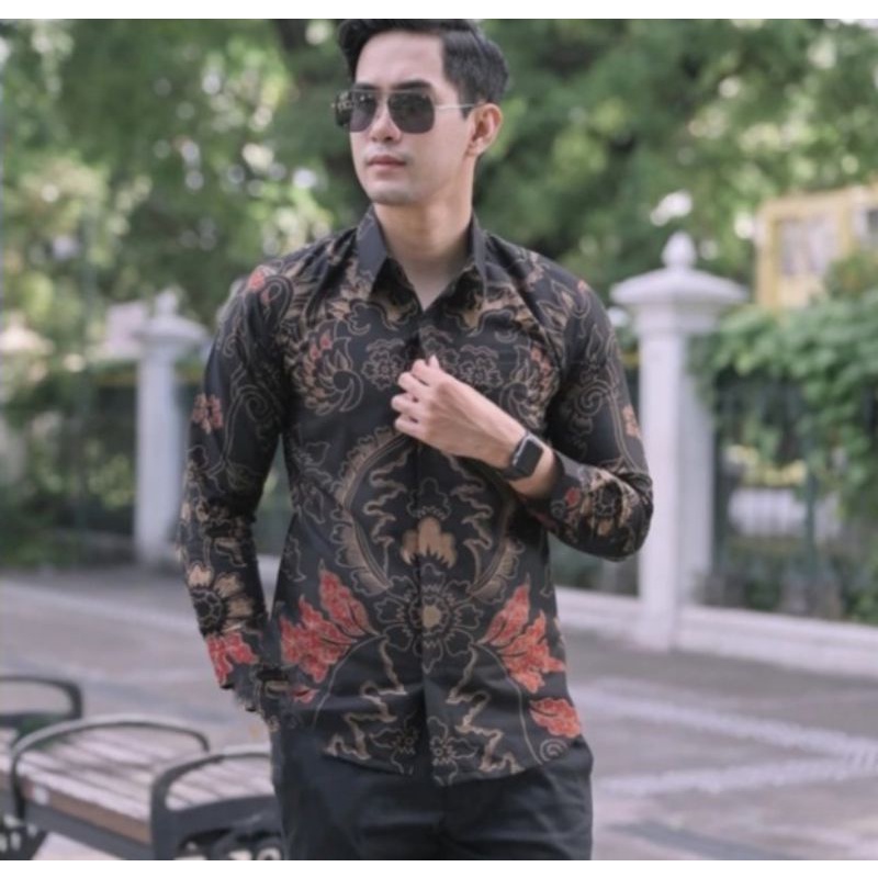 kemeja batik solo pria dewasa terbaru  premium slimfit  lapis furing terlaris  kondangan remaja pria