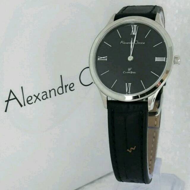 Jam tangan wanita alexandre christie original tali kulit