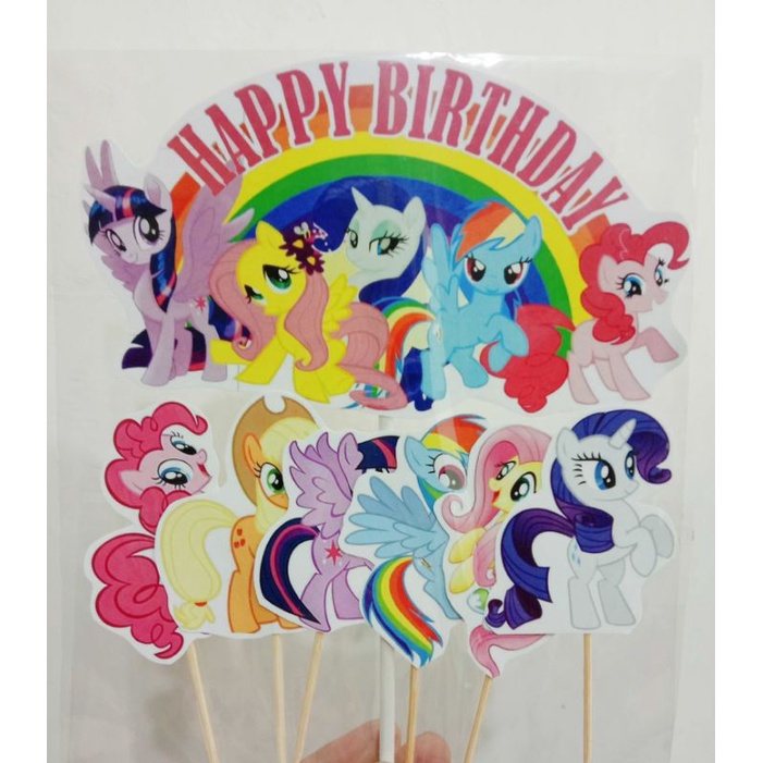 HIASAN KUE LITTLE PONY / CAKE TOPPER LITTLE PONY / ASESORIS KUE LITTLE PONY / TOPER KUE LITTLE PONY 