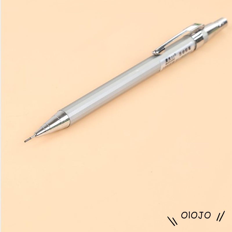 0.5/0.7Mm Logam Mekanik Pensil Mekanik Gambar Sederhana Tekan Pensil Alat Tulis Belajar - ol