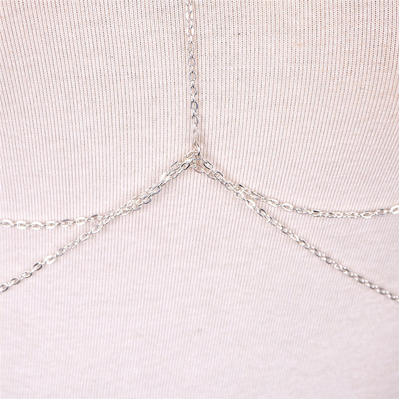 Rantai Tubuh Bikini Pantai Multilayer Gaya Retro