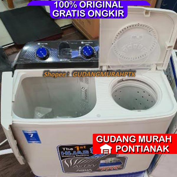 Mesin Cuci AQUA JAPAN 2 Tabung AIR DRYER Pengering cepat dan motor kuat QW-881XT / QW-851XT 850 880