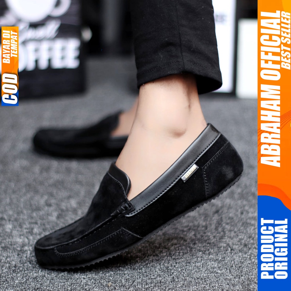 ABRHM x KILIAN Sepatu Slip On Pria Sepatu Pria Casual Sepatu Cowok/Cowo Ori Sepatu Kasual Slop Anti Slip Semi Formal Kerja Kuliah Gaya Santai Keren Kekinian Original Murah Terlaris