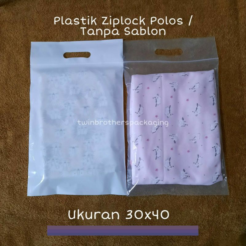 Plastik Ziplock Polos Tanpa Sablon 30x40