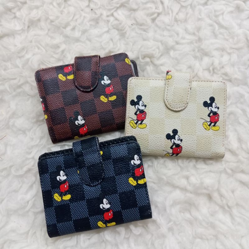 Dompet kartu Kancing 1 slot kartu 14 ada slot uang Kertas Murah Import Wanita Pria THR