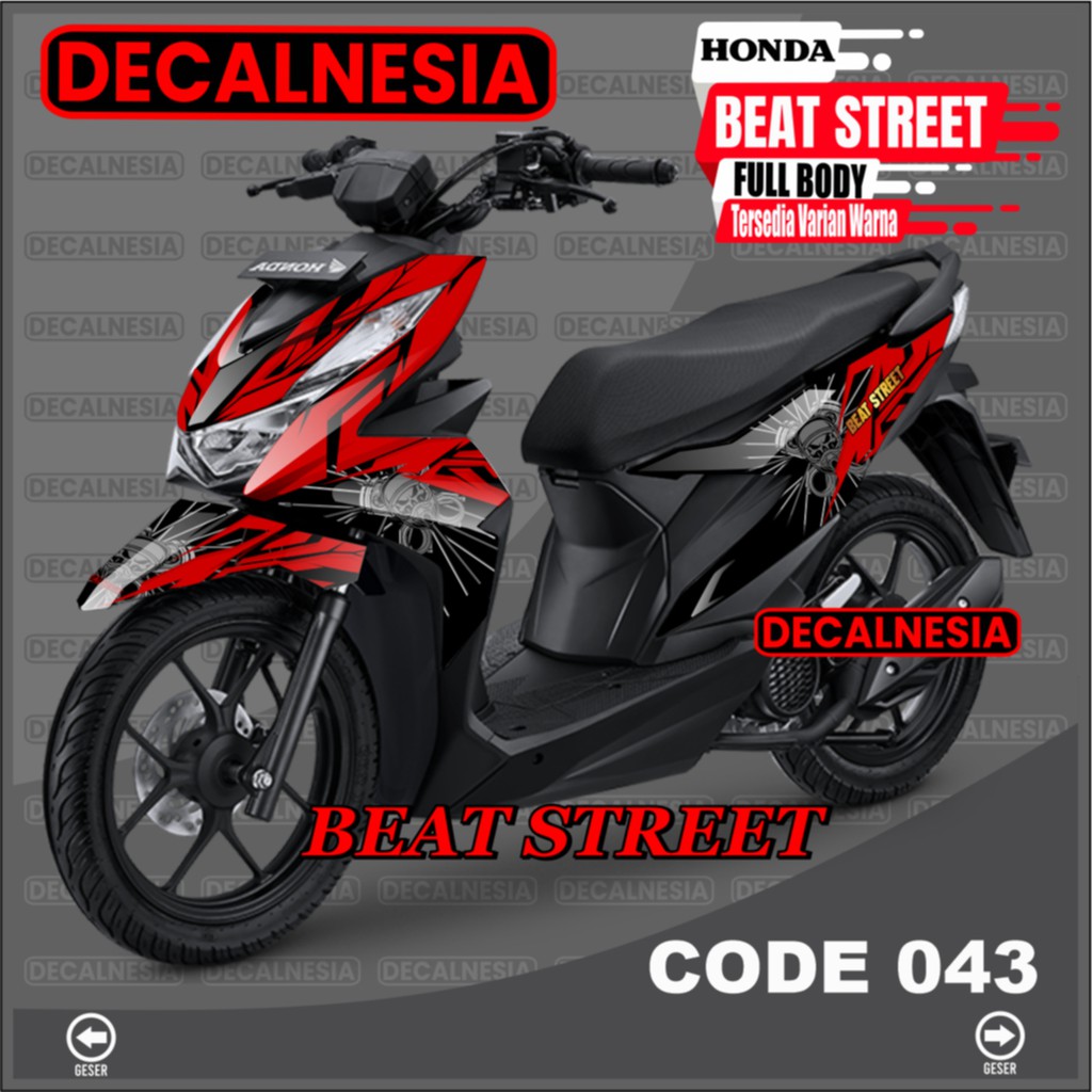 Decal Beat Street New 2021 2022 2023 Full Body Sticker Motor Racing Stiker Variasi Aksesoris C43