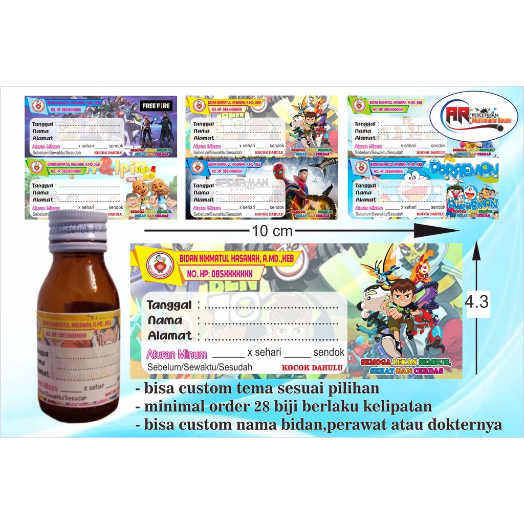 

Label obat syrup / label obat sirup / stiker obat / stiker obat syrup / stiker obat sirup custom