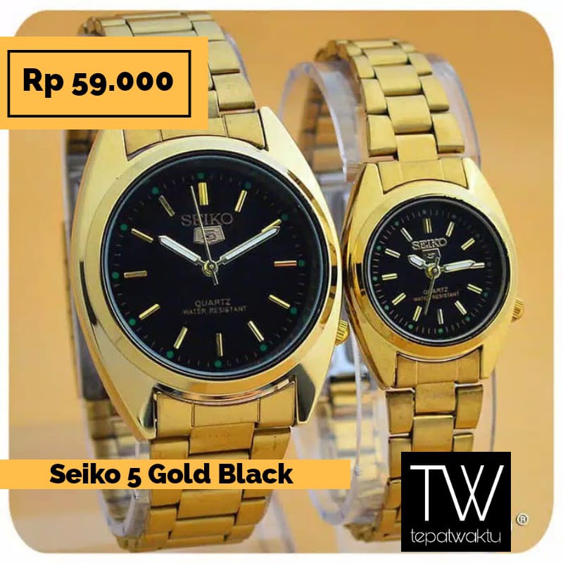 Jam Tangan Couple Pria Wanita Seiko 5 Rantai Premium SK002