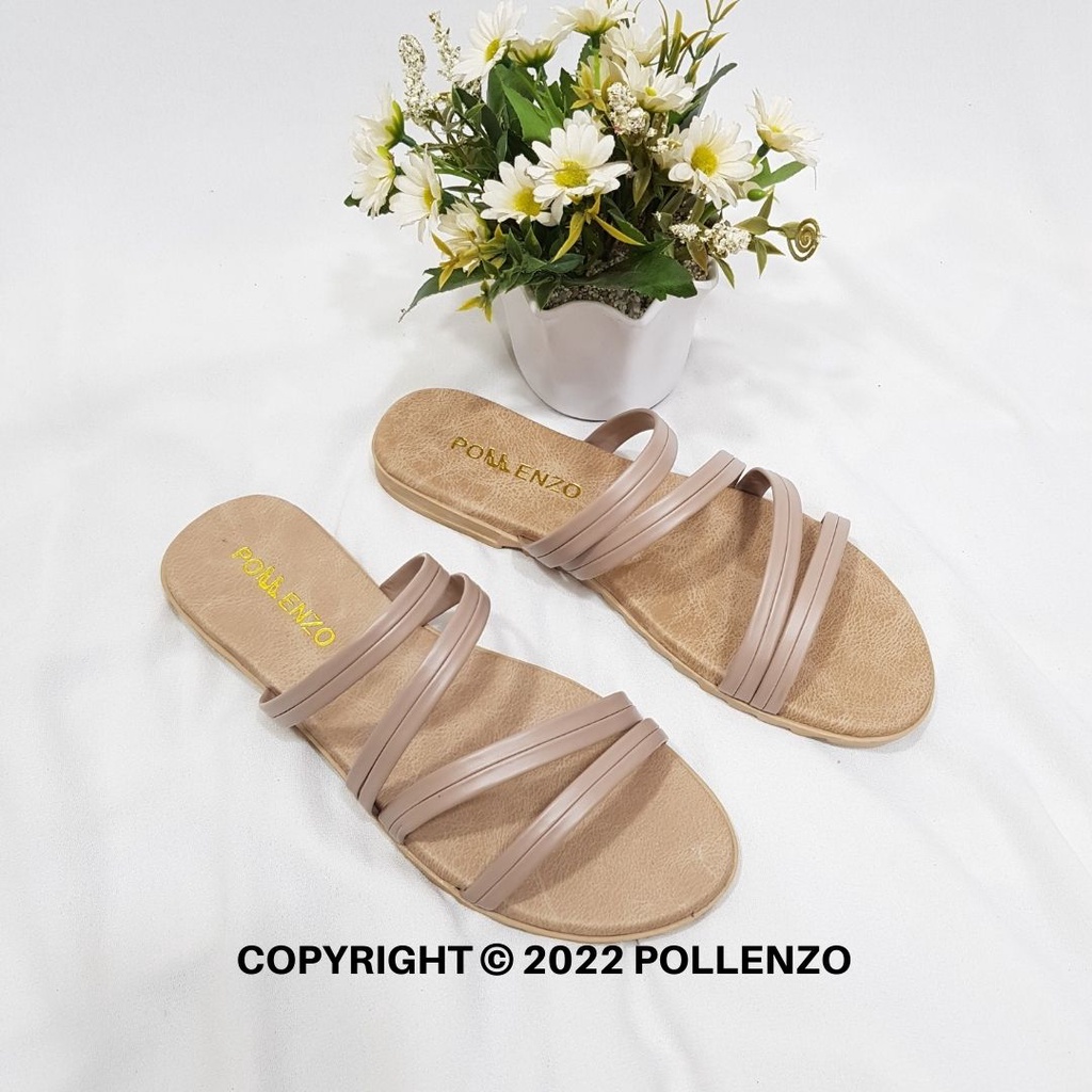 Pollenzo - Sandal Flat Teplek Wanita Lia-089-8