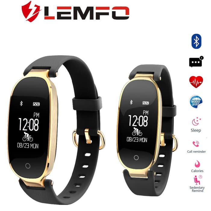 Smartwatch Wanita Smartband Lemfo S3 Heart Rate Waterproof Ip68 Paling Murah