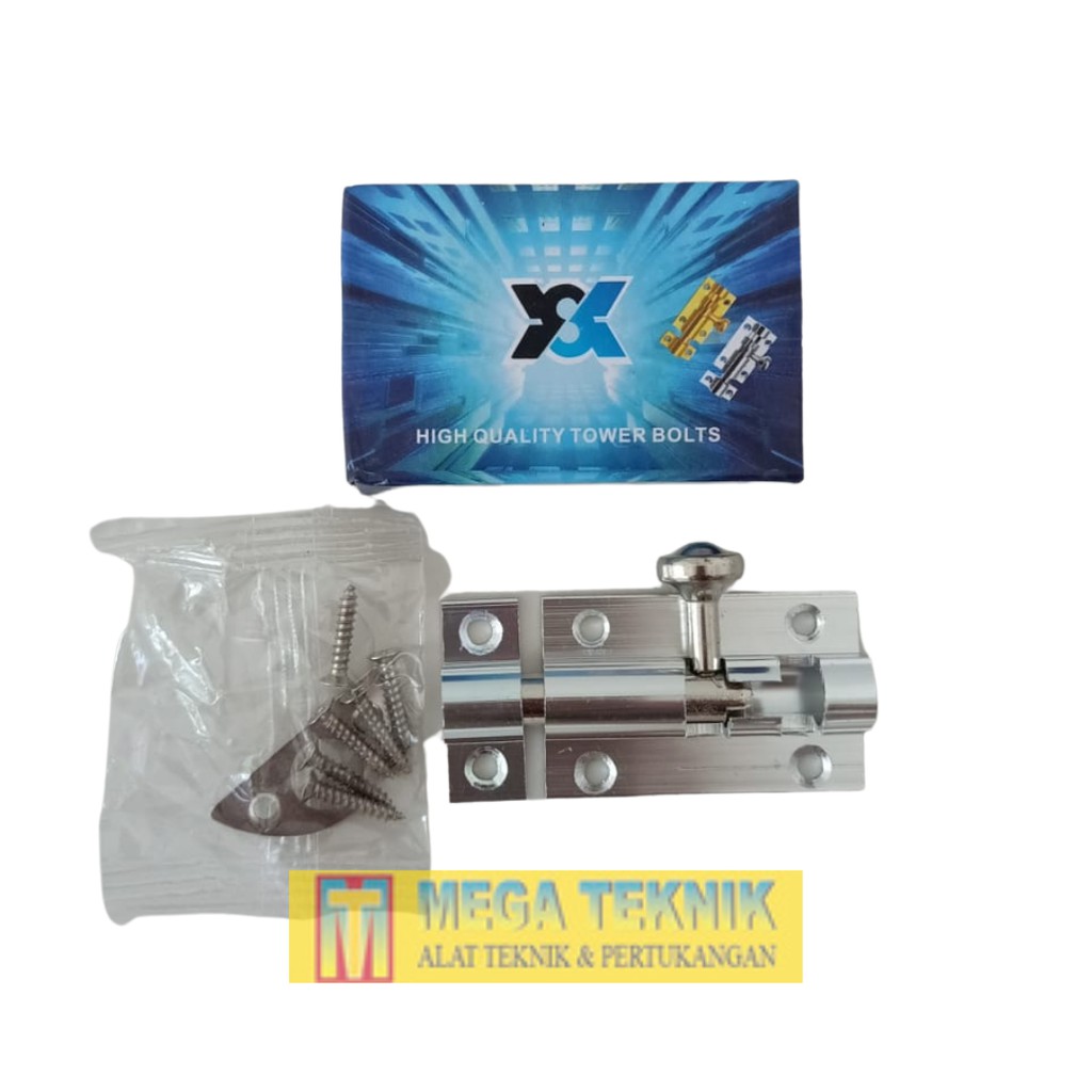 Gerendel / Slot Pintu Aluminium Tipis YSK - Slot Pintu Geser Ringan