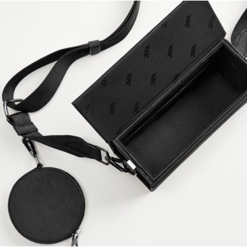 (PGBAGS) TAS SELEMPANG PRIA Z4R4 RIGID MINI DUO CROSSBODY BAG MAN IMPORT PREMIUM #146900