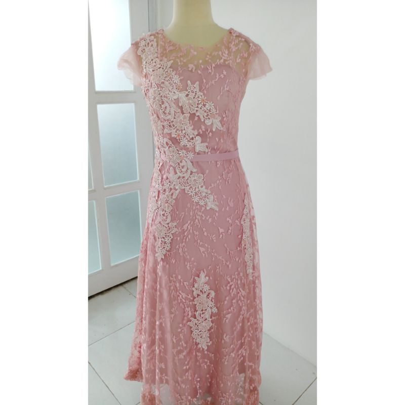 [GRATIS ONGKIR] GAUN DUSTY PINK 25 / GAUN PESTA PRELOVED / GAUN PESTA BEKAS
