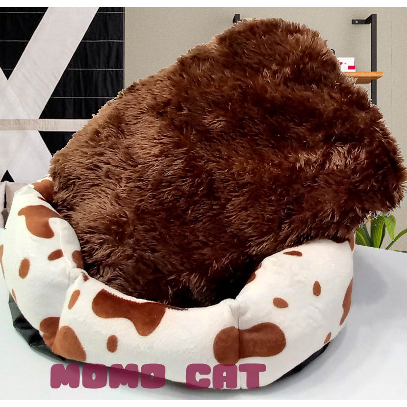 Tempat Tidur kucing/Warm Bed/Bantal Kucing/Pets Bed Motif LV dan Cheetah Kecil