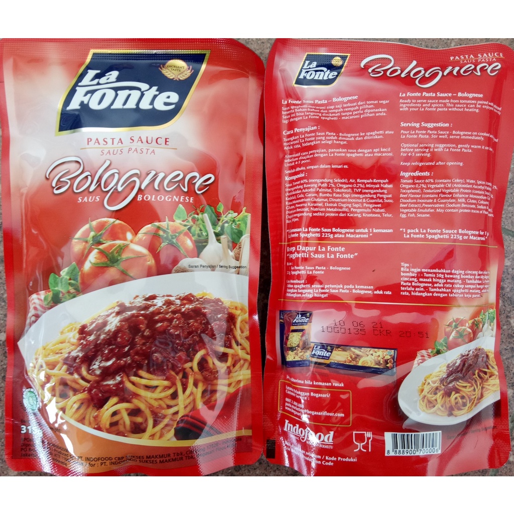 

La Fonte Saus Pasta Bolognese Beef 315 gr