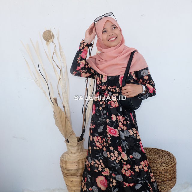 DELOVA MAXI gamis dress rayon motif premium