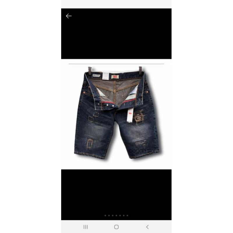 Celana Jean 501 Pendek sobek sobek