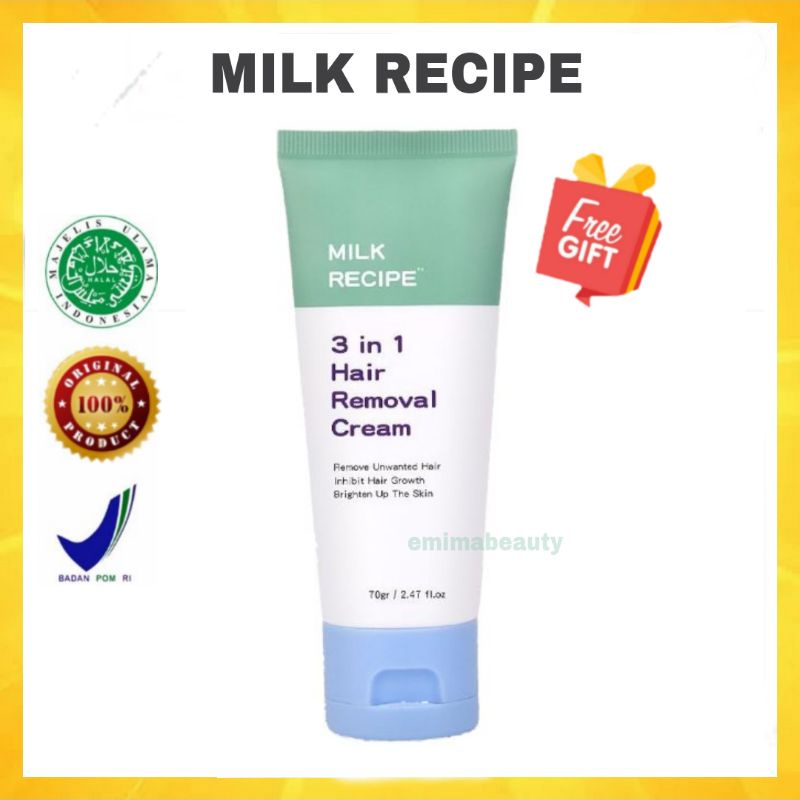 MILK RECIPE 4 IN 1 HAIR REMOVAL CREAM WAXING BULU PERONTOK BULU RAMBUT