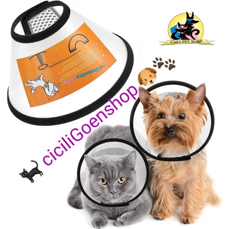 ukuran 6 pelindung Corong Penutup Leher Anjing Kucing Elizabeth Pet Protection dog cat Kelinci cone