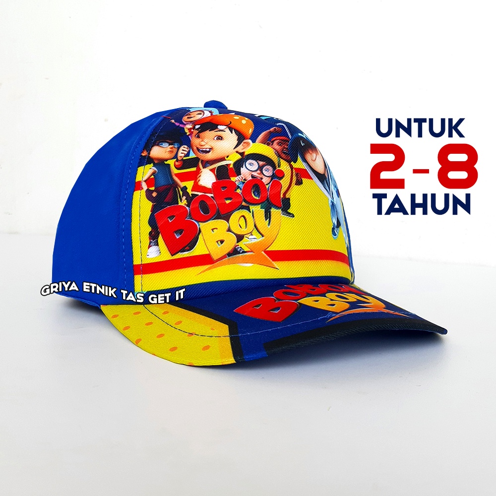 Topi Boboiboy Anak Halilintar - Topi Anak Laki Laki - Topi Boboboy - Topi Anak Cowok - Topi boboboy