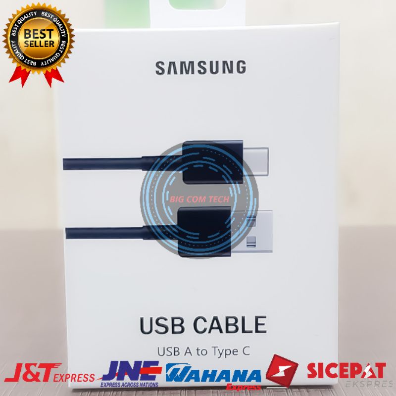 Kabel Data Samsung Galaxy S8 Plus / S9 Plus / S10 Plus / M10 / M11 / M12 / M20 / M21 / M21s / M30 / M30s / M31 / M32 / M40 / M42 / M50 / M51 / Note 7 / Note 8 / Note 9 Usb Type-C Fast Charging 2.4A 15 Watt Original