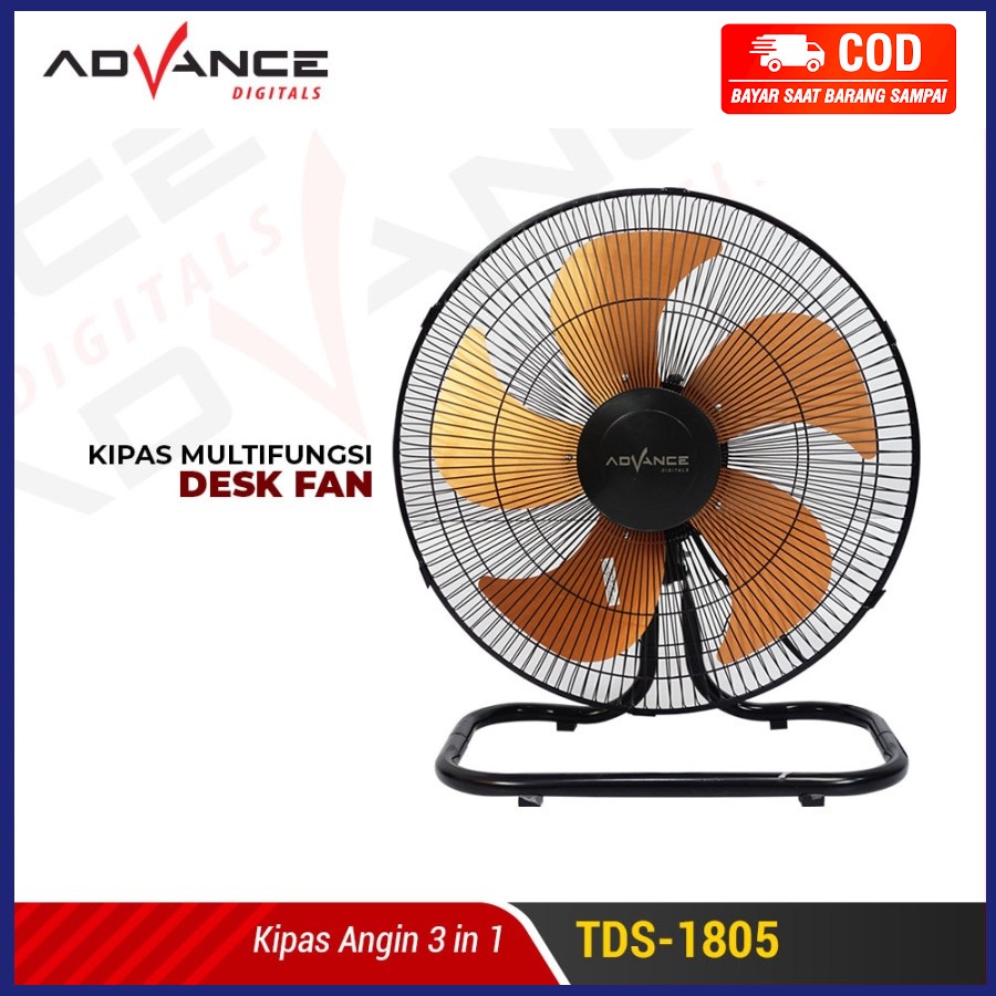 【Garansi 1 tahun】Kipas Angin Advance  Kipas Angin Besi 18 Inch 3IN1 Cyclone Multifuncion Fan Kipas Tornado