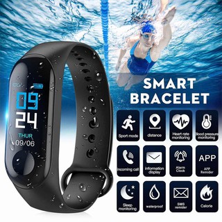 M3 Plus Smart Watch Sport Jam Tangan Pintar Fitnes Xiaomi