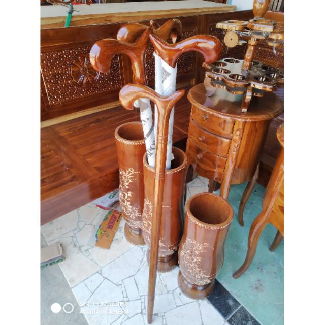 Tongkat/teken dari bhn kayu jati