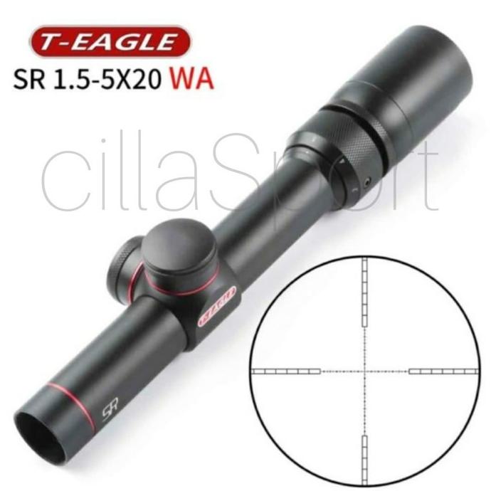 Terbaru Telescope T - Eagle 1,5-5X20 Hk Buntung
