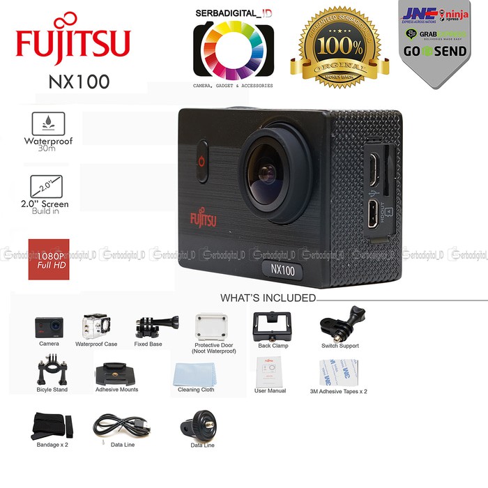 FUJITSU NX 100 Action Camera WiFi Full HD LCD 2 Inch