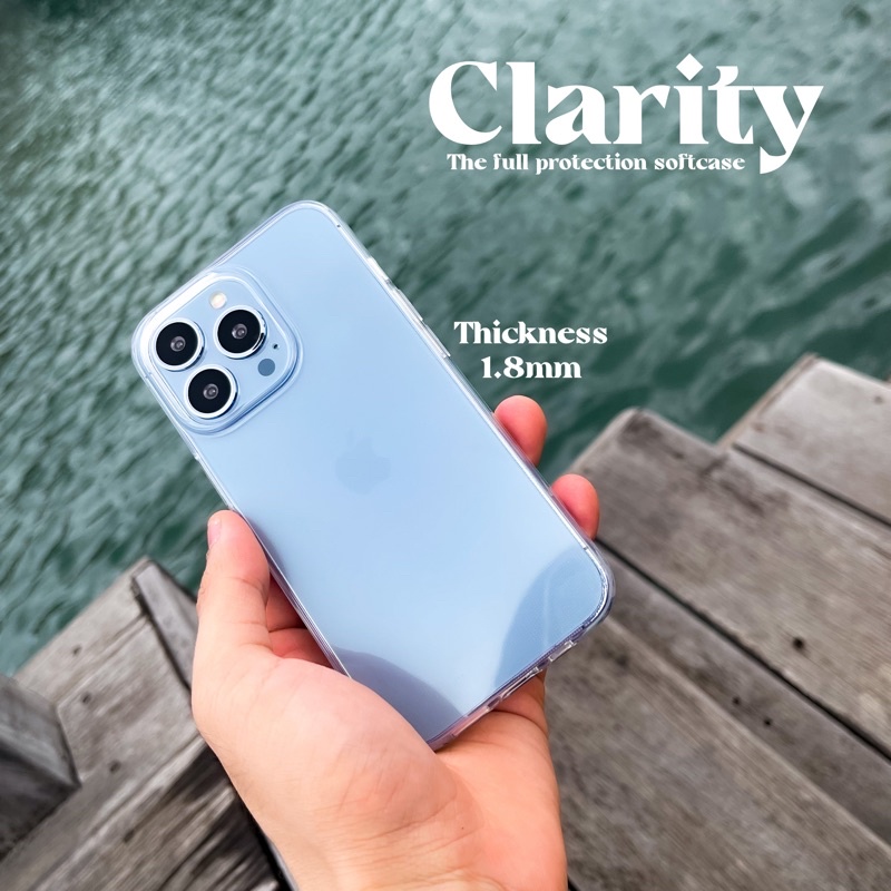 clarity invisible 1.8mm softcase transparent bening case iphone 7 8 x xs max xr 11 12 13 pro max