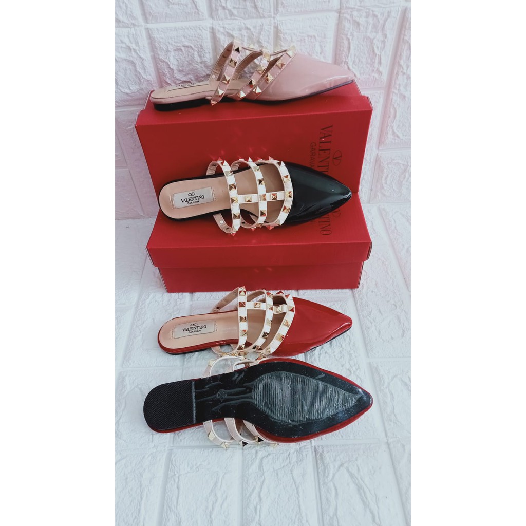 Shoes Flat Import TERMURAH Bahan Glosy VL KODE 2207