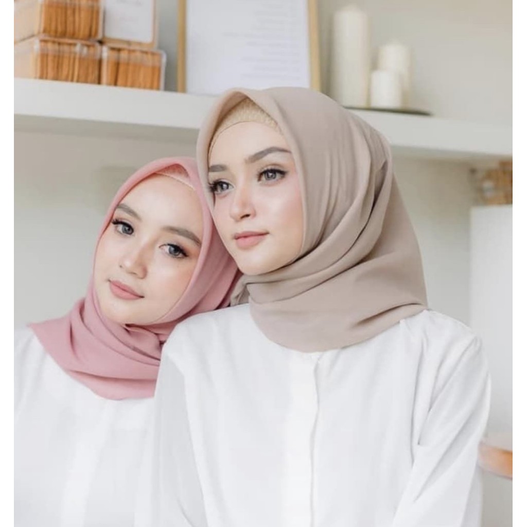 Hijab bella square jilbab segi empat part 1 Shopee Indonesia