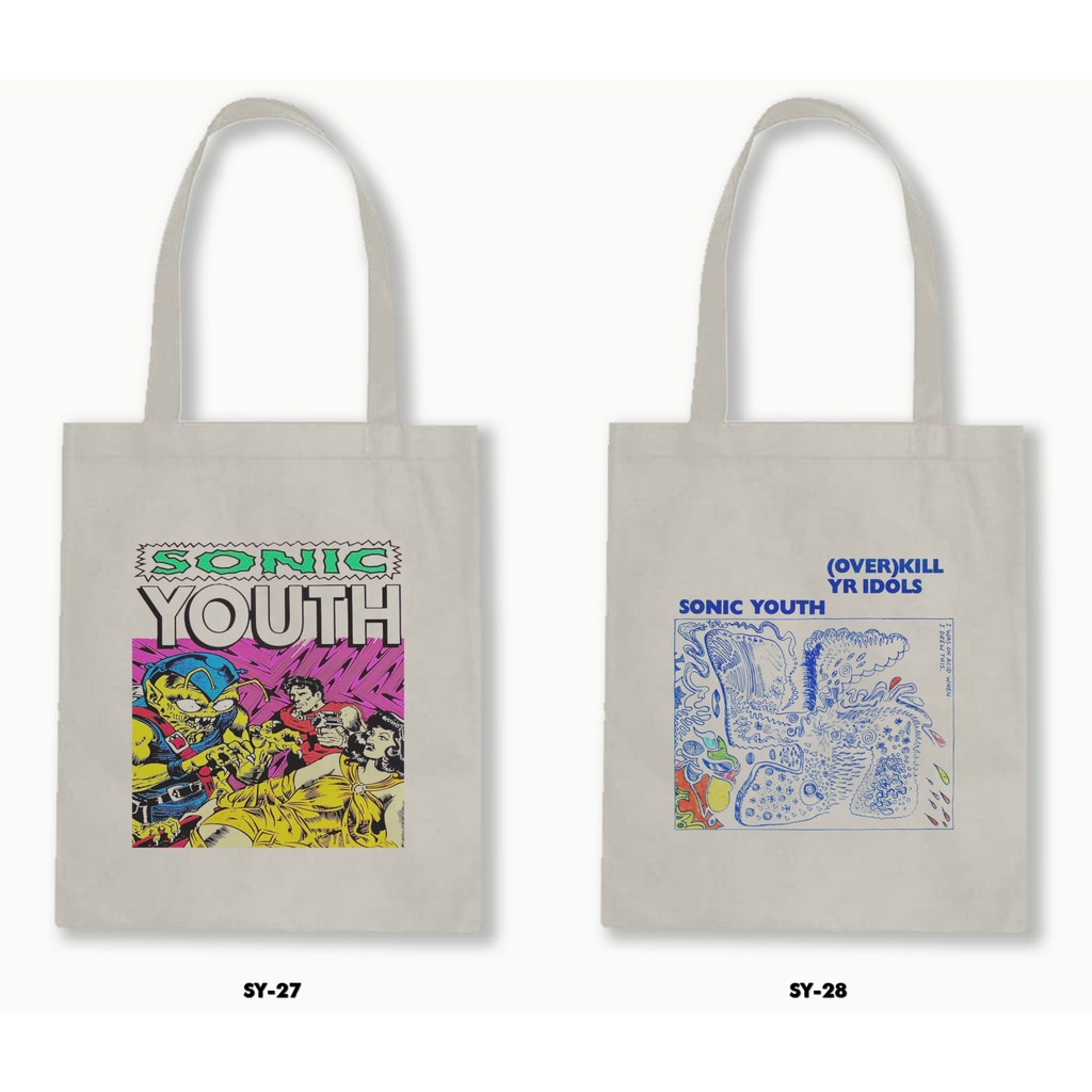 TOTE BAG BLACU - SONIC YOUTH 02