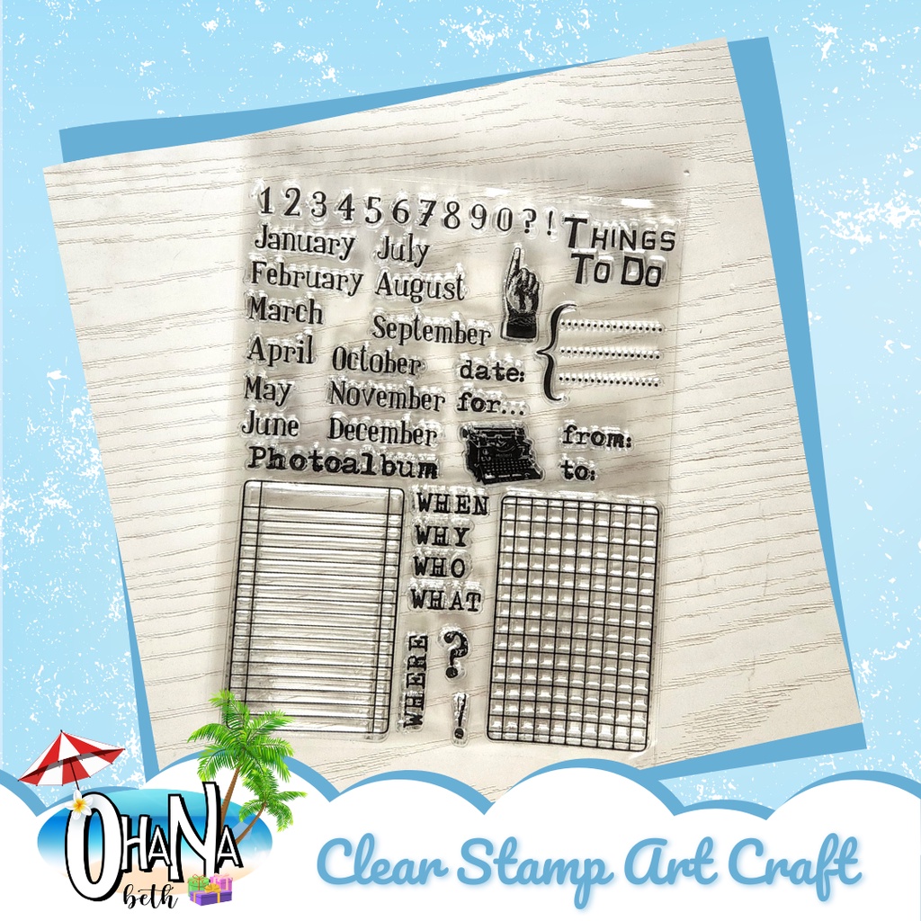 

OHANABETH - CLEAR STAMP SCRAPBOOK BENING / TRANSPARANT TO DO LIST