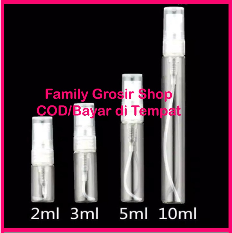 Botol Decant Kaca Parfum Spray Transparan Isi Ulang untuk Traveling Botol Kaca Spray